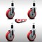 Service Caster 5'' SS Red Poly Wheel Swivel 1-3/8'' Expanding Stem Caster Set, 4PK SCC-SSEX20S514-PPUB-RED-138-4 - alternate 3